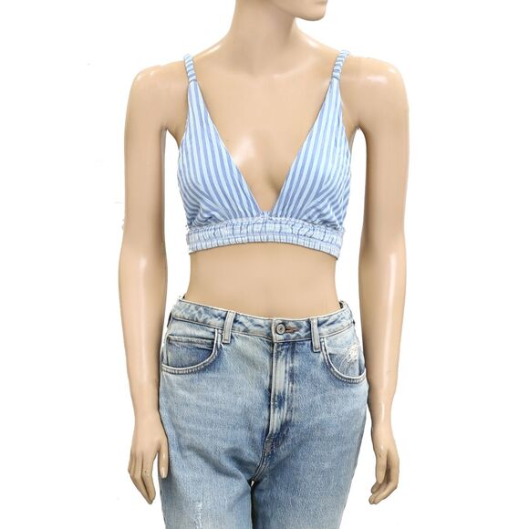 Urban Outfitters Out From Under Boxer Triangle Bralette Top Striped XS 280484 - Picture 5 of 9